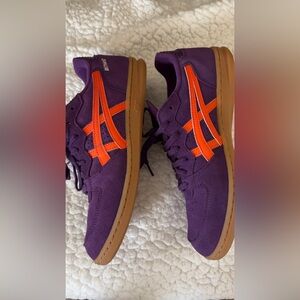 Asics Purple and Orange Low-Top Sneakers